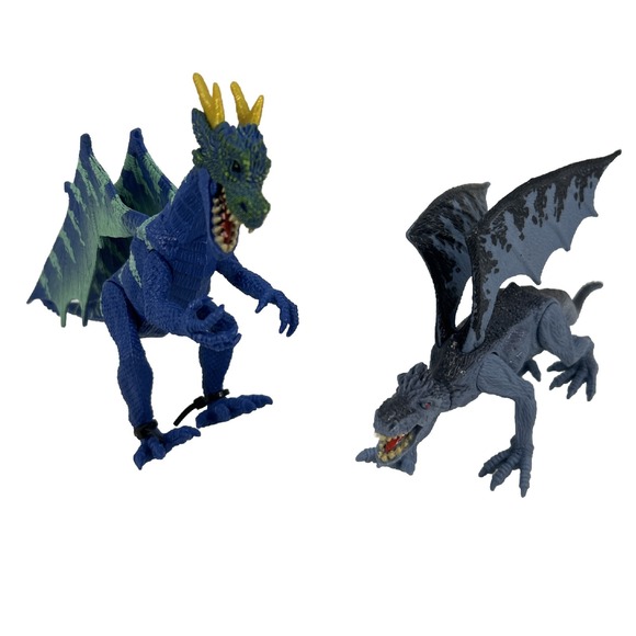 Kid Galaxy Other - Kid Galaxy Dragon Action Figure Lot of 2 Poseable Toys Fantasy